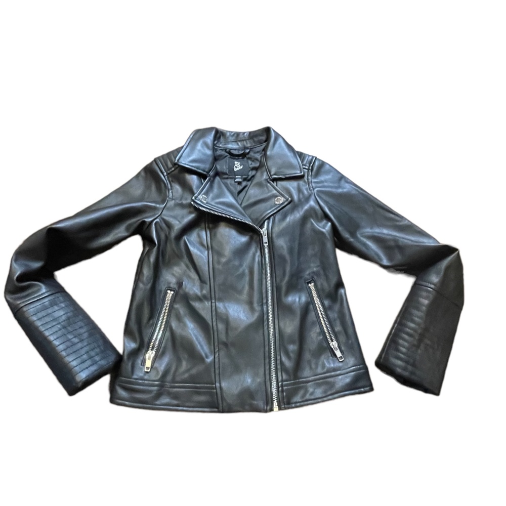 Art Class Black‎ Faux Leather Jacket, Size Medium (7-8)
